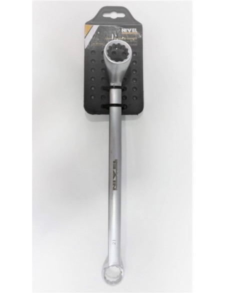 Llave de estrella 2 bocas acodadas cromada