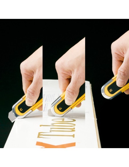 Cúter seguridad mango Comfort Grip retracción cuchilla automática SK-8 OLFA