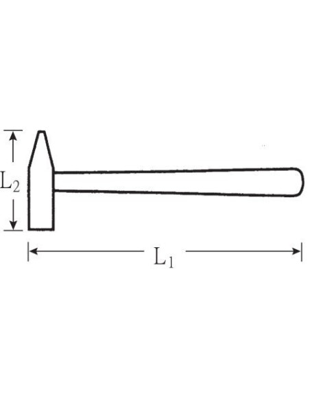 Martillo de ajustador mango madera DIN 1041 mod 10961