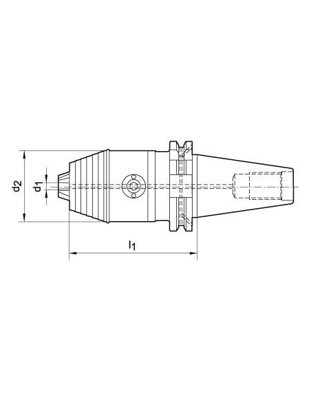 Portabrocas corto DIN69871 ADB R-L  SK 40