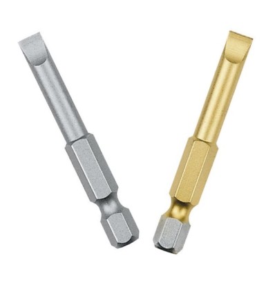 Punta 1/4" 50 mm boca plana 5 ud