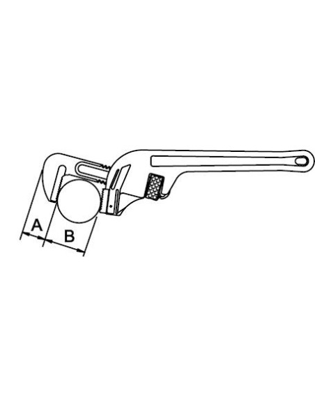 Llave grifa STILLSON HEAVY DUTY curva