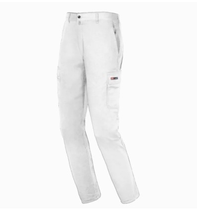 Pantalón algodón elástico blanco EASY STRETCH