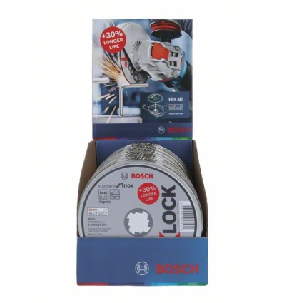 Lata 10 discos de corte inox sistema X-LOCK STANDARD