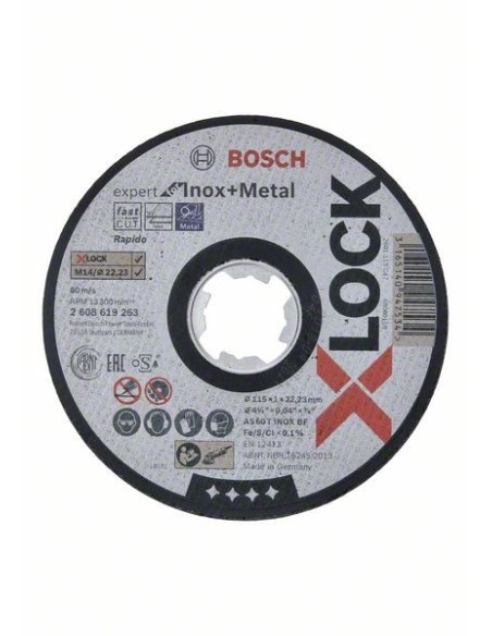 Disco de corte inox sistema X-LOCK EXPERT