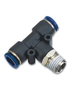 Racor en "T" orientable rosca central macho IMOPT
