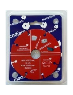 Disco de corte multimaterial carburo MACKSUPER