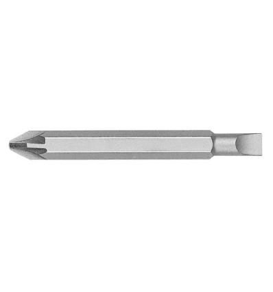 Punta reversible Plana / Pozidriv guía 1/4"