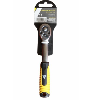 llave de carraca reversible mango bimaterial 72 dientes