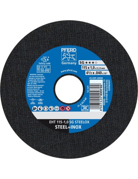 Disco de corte inox EHT alto rendimiento SG-INOX