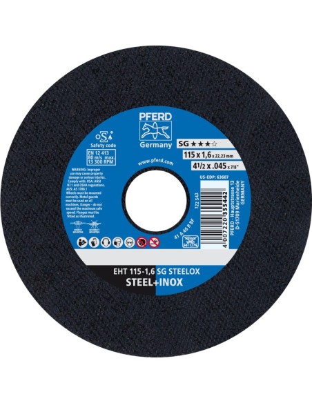 Disco de corte inox EHT alto rendimiento SG-INOX