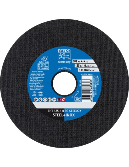 Disco de corte inox EHT alto rendimiento SG-INOX
