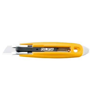 Cúter seguridad con cortador de precinto retracción cuchilla semiautomática SK-9 OLFA