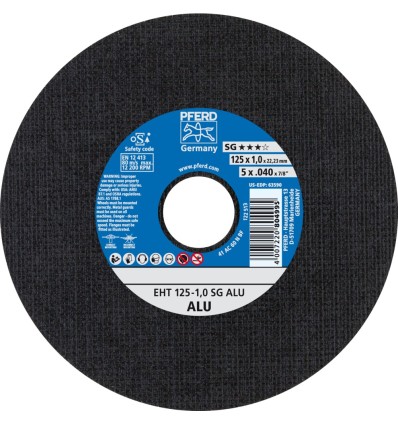 Disco de corte aluminio EHT alto rendimiento SG-ALU