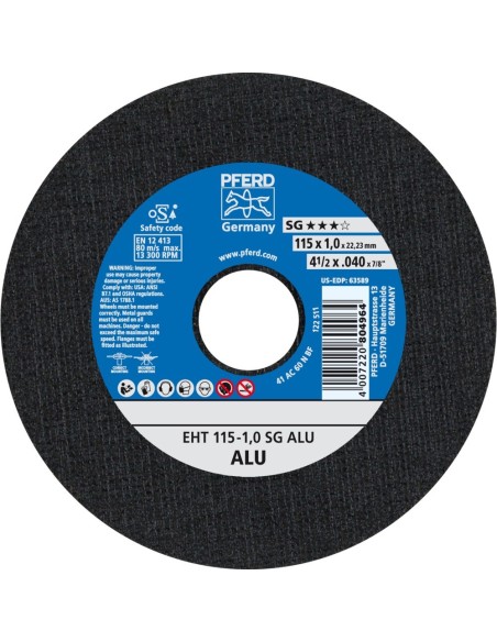 Disco de corte aluminio EHT alto rendimiento SG-ALU