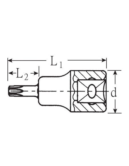 Llave de vaso con punta 1/2" mod 54TXB