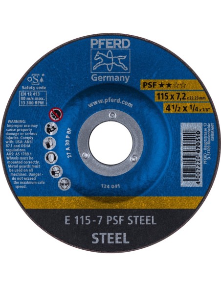Disco de desbastar metal buenas prestaciones linea PSF