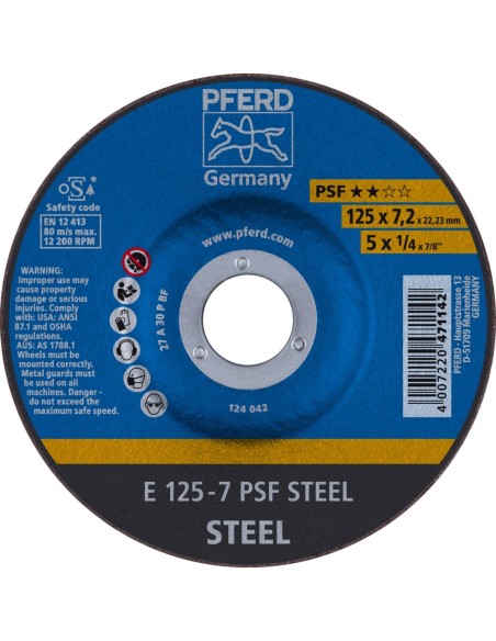 Disco de desbastar metal buenas prestaciones linea PSF