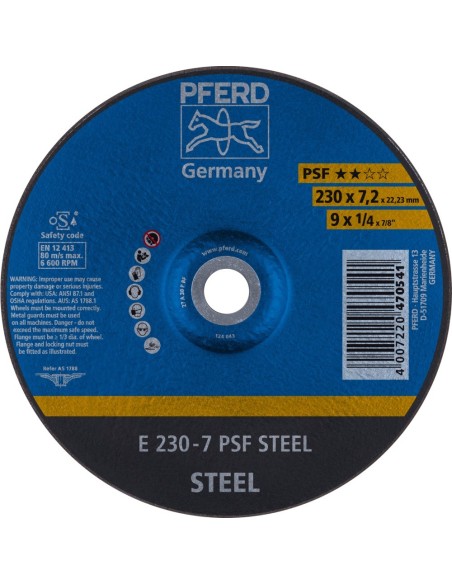 Disco de desbastar metal buenas prestaciones linea PSF