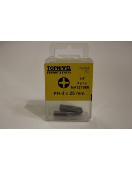Punta 1/4" 25 mm estrella PHILLIPS EXTRA DURA