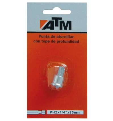 Puntas de atornillar con tope de profundidad en blister individual