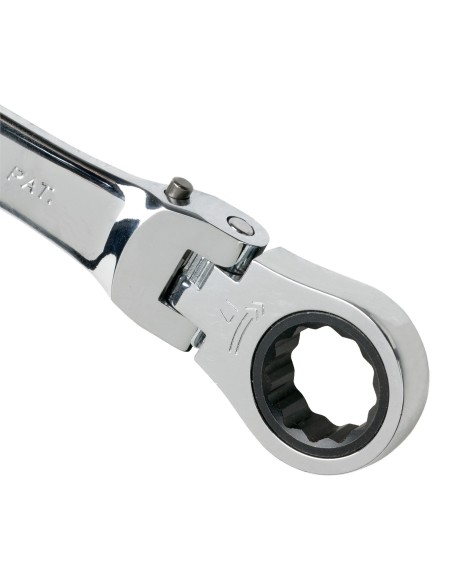 Llave combinada de carraca articulada cromada mod 41RM