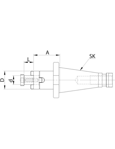 Cono portafresas SK40