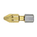 Punta Pozidriv BITFLEX TIN guía 1/4" corta