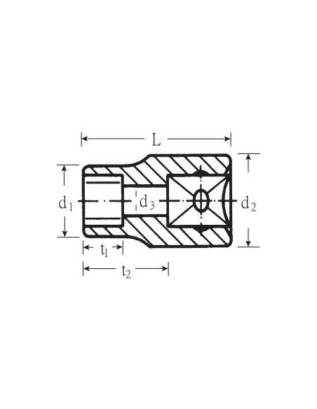 Llave de vaso 1/2" DIN 3124 mod 51TX