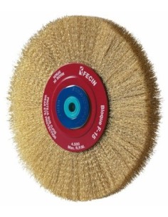 Cepillo circular alambre acero latonado