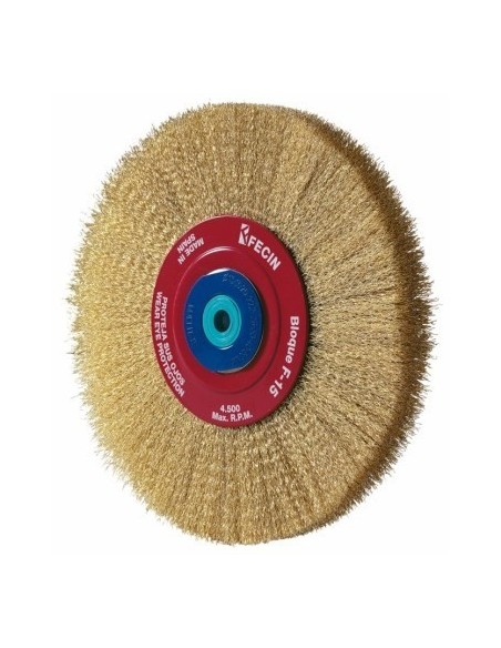 Cepillo circular alambre acero latonado