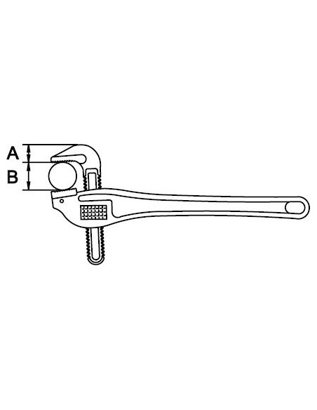 Llave grifa STILLSON acodada 90° pico pato