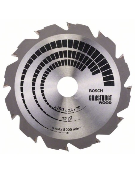 Disco sierra circular madera CONSTRUCT