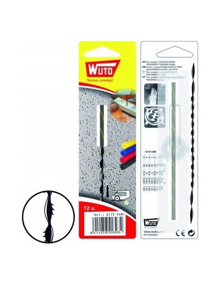 Pelo segueta marquetería 13 mm corte materiales varios 12 ud