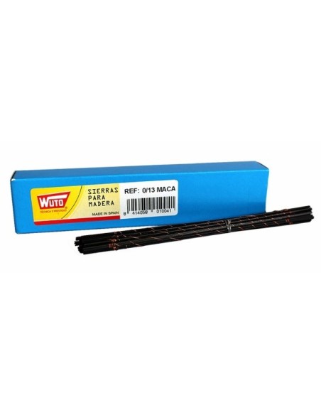 Pelo segueta marquetería 13 mm corte madera 12 ud