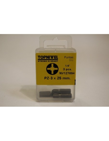 Punta 1/4" 25 mm estrella POZIDRIV EXTRA DURA