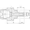 Cono portafresas combinado DIN69893A HSK-A63