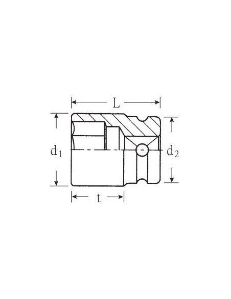 Llave de vaso impacto 1/2" largo mod 51 IMP