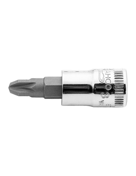 Llave de vaso cuadradillo 1/4" punta estrella "POZIDRIV" mod 6709PZ