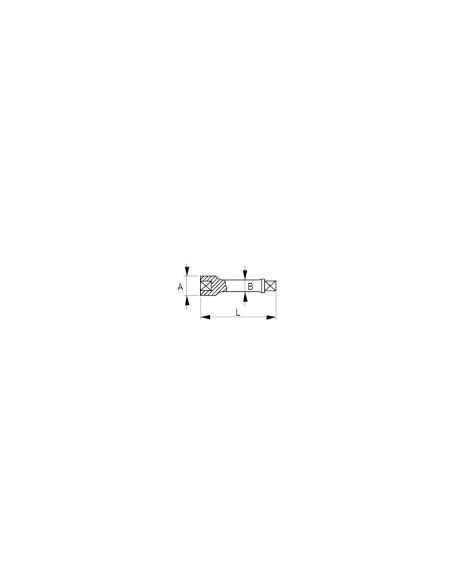 Alargadera con cuadrado conductor de 3/4" modelo 135