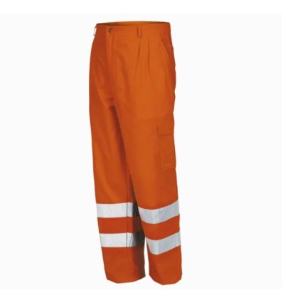 Pantalón alta visibilidad con bandas naranja AV 8430N