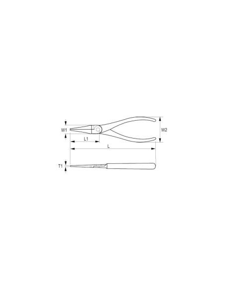 Alicate boca plana mango bi-componente modelo 604