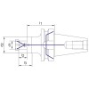 Cono portafresas combinado JISB6339ADB BT40