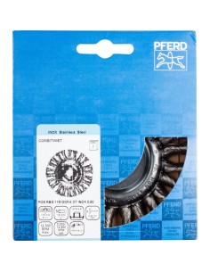 Cepillo redondo trenzado INOX para amoladora angular mod RBG