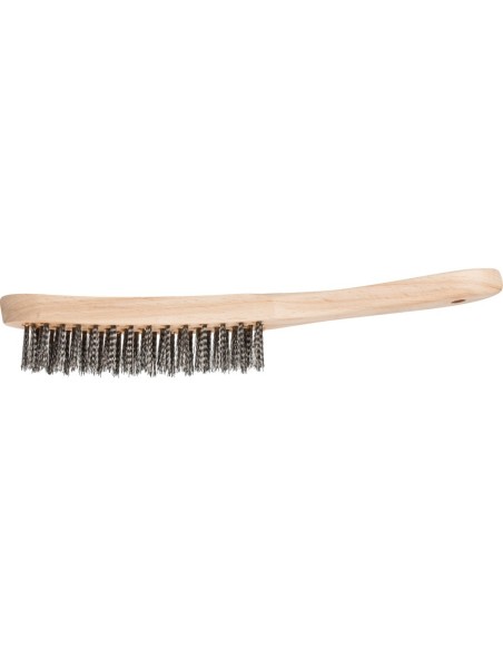 Cepillo con mango madera alambre INOX mod HBU