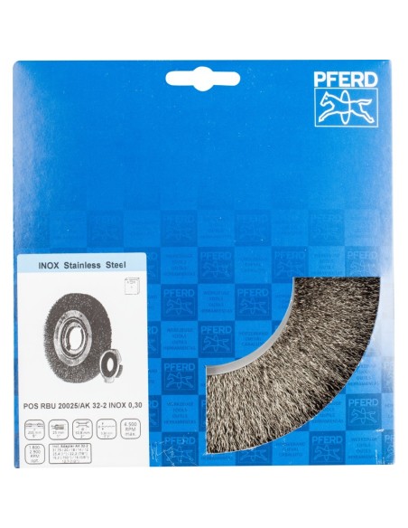 Cepillo circular alambre ondulado INOX mod RBU
