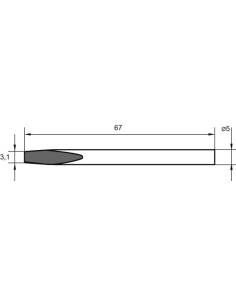 Punta soldadura forma cincel recto