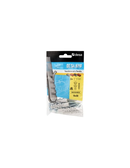 Taco de nylon universal con tornillo DIN571 en blister NYF