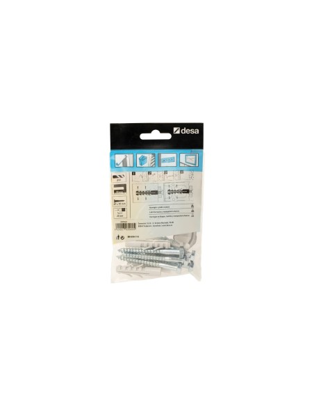 Taco de nylon universal con tornillo DIN571 en blister NYF