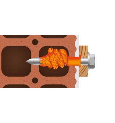 Taco de nylon multimaterial con tornillo hexagonal/Torx MQLK-STB